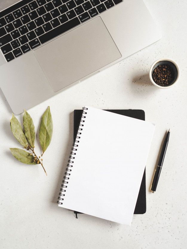 Premium Photo | Kitchen notepad mockup for culinary text, laptop, and spices